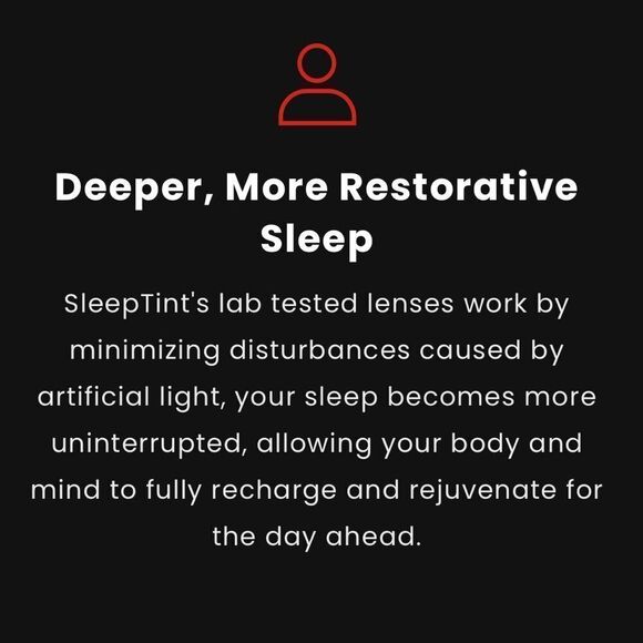 SleepTint Night Glasses, Artificial Light Blocking Glasses. New in Box! main image 7